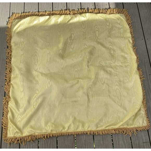 Vtg Hand Woven Lebanese Mat Tapestry Tablecloth Square Jacquard Woven Fringe - Picture 11 of 16